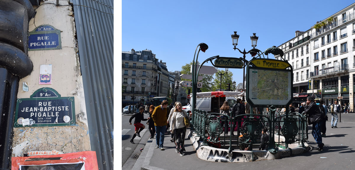 street signs for rue Pigalle