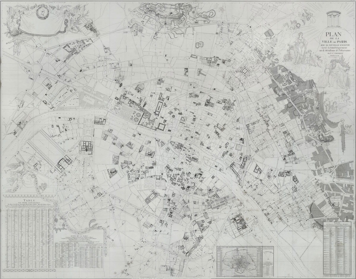 18th-century map of Paris